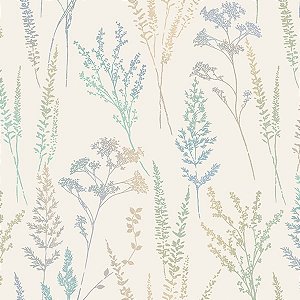 Papel de Parede Time - Folhas e Flores - UI3202 - Vinílico