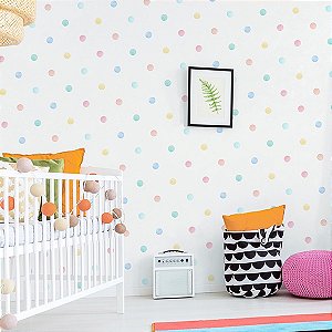Papel de Parede Doce Bebê 2 - Poa - DB801 - Vinílico