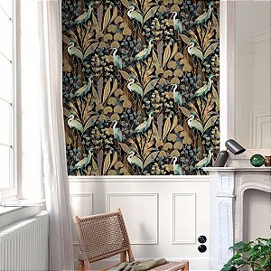 Papel de Parede Ciara - Folhas e Flores - a63201 - Vinílico