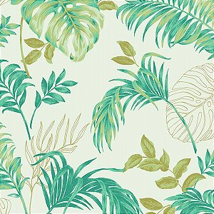 Papel de Parede Ciara - Folhas e Flores - a64302 - Vinílico