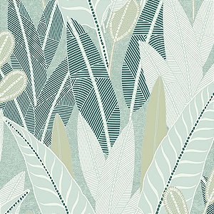 Papel de Parede Ciara - Folhas e Flores - a65701 - Vinílico