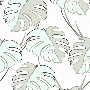 Papel de Parede Kylie - Folhas e Flores - 81607 - TNT - Vinílico