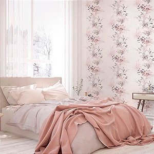 Papel de Parede Kylie - Folhas e Flores - 81623 - TNT - Vinílico