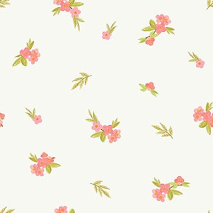 Papel de Parede Bosque da Imaginação - Folhas e Flores - 81031 - Vinílico