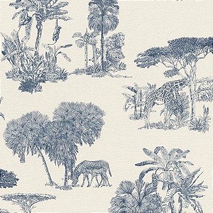 Papel de Parede Charlottenburg - Toile de Jouy - 555011 - Vinílico