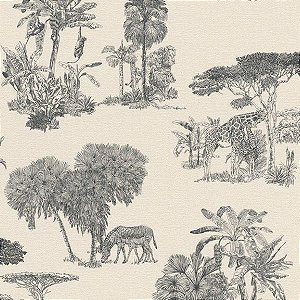Papel de Parede Charlottenburg - Toile de Jouy - 555028 - Vinílico