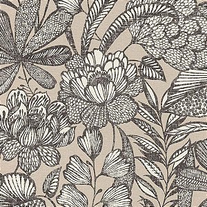 Papel de Parede Charlottenburg - Folhas e Flores - 555332 - Vinílico