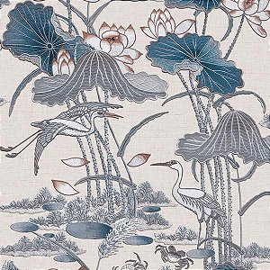 Papel de Parede HF Orient II - Folhas e Flores - 422702 - Vinílico