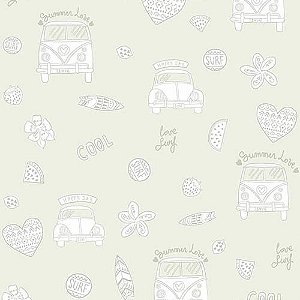Papel de Parede Pure Kids & Teens - Infantil - KT68431 - Vinílico