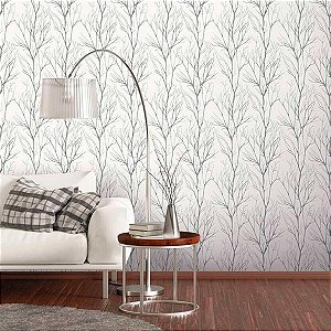 Papel de Parede Attractive 2 - Folhas e Flores - 372604 - Vinílico