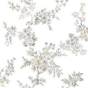 Papel de Parede Happy - Folhas e Flores - 12311 - Vinílico