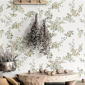 Papel de Parede Happy - Folhas e Flores - 12312 - Vinílico