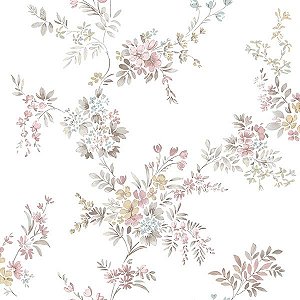 Papel de Parede Happy - Folhas e Flores - 12313 - Vinílico