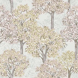 Papel de Parede Happy - Folhas e Flores - 12321 - Vinílico