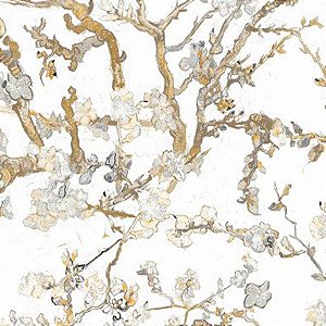 Papel de Parede Van Gohg - Folhas e Flores - 17148 - Vinílico