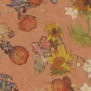 Papel de Parede Van Gohg - Folhas e Flores - 221514 - Vinílico