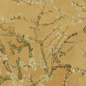 Papel de Parede Van Gohg - Folhas e Flores - 221551 - Vinílico