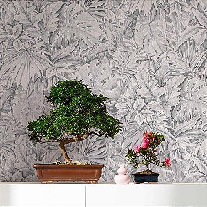 Papel de Parede Botânica - Folhas e Flores - 33308 - Vinílico