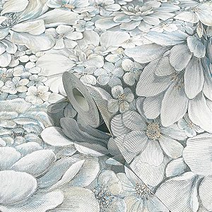 Papel de Parede Botânica - Folhas e Flores - 33953 - Vinílico