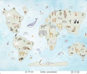 Papel de Parede Painel Fofura - Infantil - PF207 - Vinílico