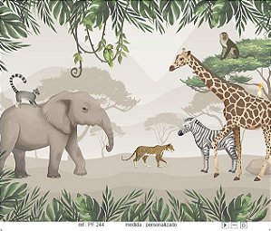 Papel de Parede Painel Fofura - Infantil - PF244 - Vinílico