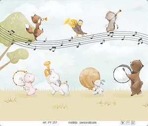 Papel de Parede Painel Fofura - Infantil - PF257 - Vinílico