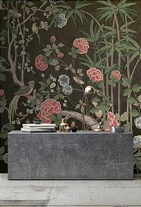 Papel de Parede Bio-Habitat - Folhas e Flores - 101011 - Vinílico
