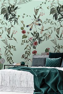 Papel de Parede Bio-Habitat - Folhas e Flores - 101014 - Vinílico