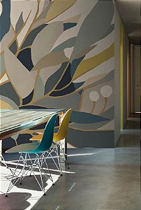 Papel de Parede Bio-Habitat - Folhas e Flores - 101016 - Vinílico