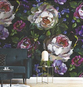 Papel de Parede Bio-Habitat - Folhas e Flores - 101025 - Vinílico