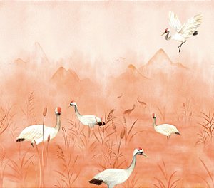 Papel de Parede Bio-Habitat - Folhas e Flores - 101042 - Vinílico