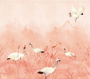 Papel de Parede Bio-Habitat - Folhas e Flores - 101043 - Vinílico