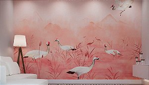 Papel de Parede Bio-Habitat - Folhas e Flores - 101044 - Vinílico