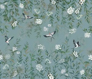Papel de Parede Biomas - Folhas e Flores - 83103 - Vinílico