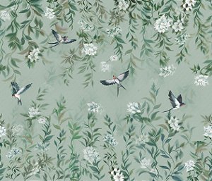 Papel de Parede Biomas - Folhas e Flores - 83134 - Vinílico