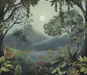 Papel de Parede Biomas - Folhas e Flores - 83363 - Vinílico