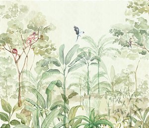 Papel de Parede Biomas - Folhas e Flores - 83486 - Vinílico