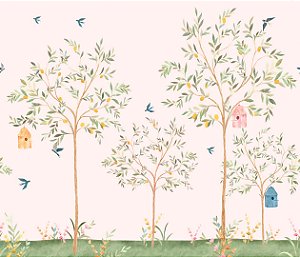 Papel de Parede Memórias de Infância - Folhas e Flores - 201030 - Vinílico