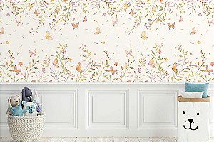 Papel de Parede Memórias de Infância - Folhas e Flores - 201033 - Vinílico