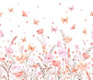 Papel de Parede Memórias de Infância - Folhas e Flores - 201036 - Vinílico