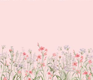 Papel de Parede Natureza Lúdica - Folhas e Flores - 83714 - Vinílico