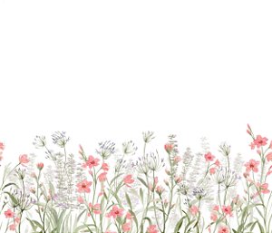 Papel de Parede Natureza Lúdica - Folhas e Flores - 83721 - Vinílico