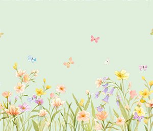 Papel de Parede Natureza Lúdica - Folhas e Flores - 83745 - Vinílico
