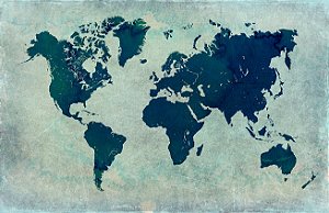 Papel de Parede Mapas - Mapa Mundi - KPMAPA00002 - Vinílico