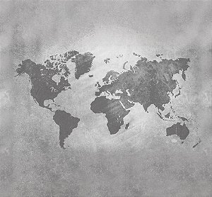 Papel de Parede Mapas - Mapa Mundi - KPMAPA00007 - Vinílico