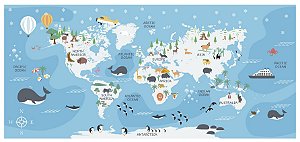 Papel de Parede Mapas Infantis - Infantil - KPMIN000 - Vinílico