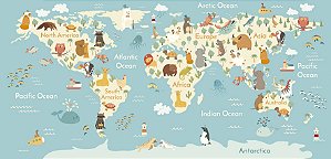 Papel de Parede Mapas Infantis - Infantil - KPMIN005 - Vinílico