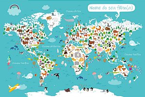 Papel de Parede Mapas Infantis - Infantil - KPMIN015 - Vinílico