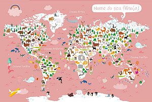 Papel de Parede Mapas Infantis - Infantil - KPMIN016 - Vinílico