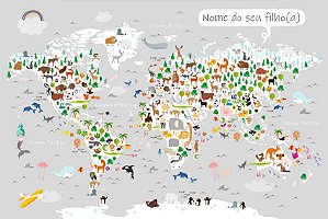 Papel de Parede Mapas Infantis - Infantil - KPMIN017 - Vinílico
